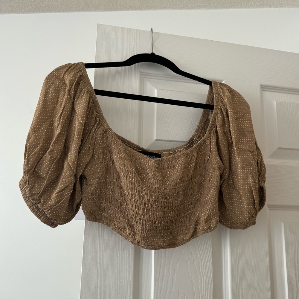 Brown crop top